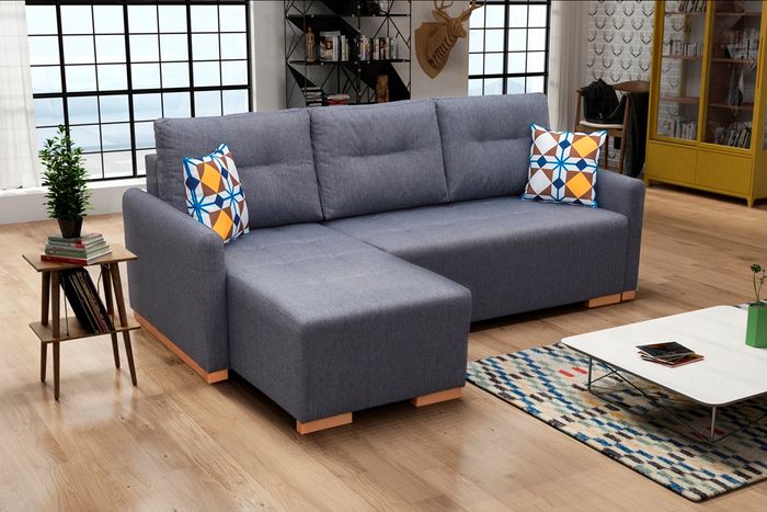 Sofa Schlafsofa Designer Sofa mit Bettfunktion - Bettkasten Ecksofa Couch Sofas