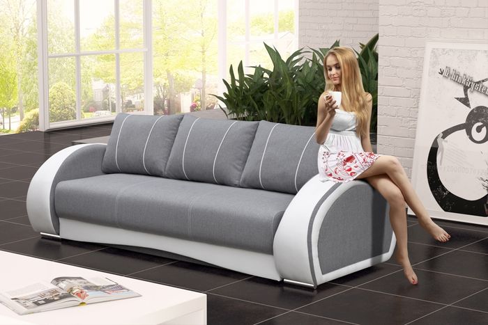 Couch Schlafsofa Sofa Couchen Polster Multifunktion Sofas 3 Sitzer Textil Stoff