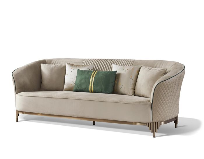 Design 3 Sitzer Dreisitzer Sofas Club Lounge Sofa Polster Couch Stoff Dreisitzer