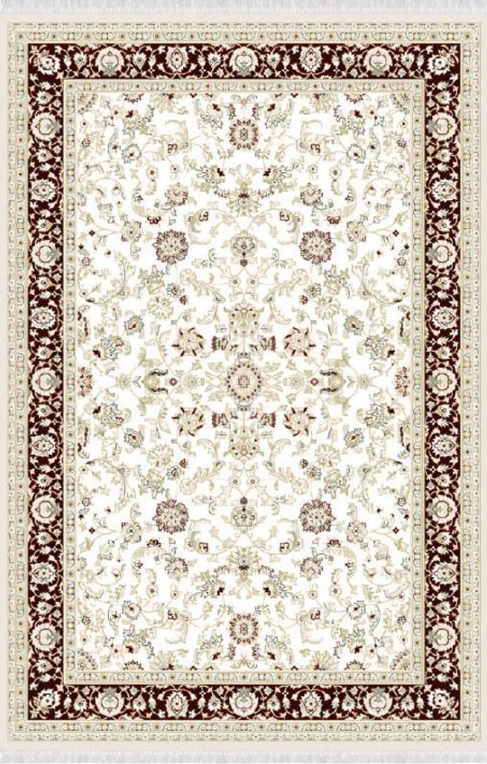 Kunstteppich Teppich Orientalisch Vintage Kurzflor Wohnzimmer Beige Braun