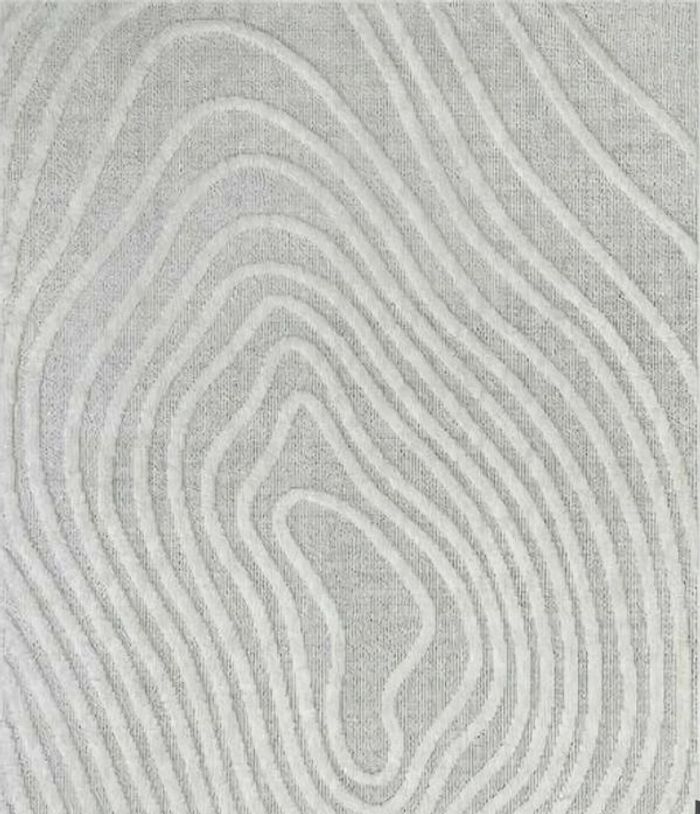 Designer Wohnzimmerteppich Teppich Linien Abstrakter Muster Grau Kurzflor