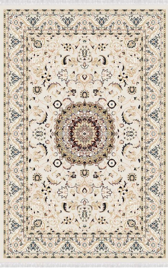 Bodenbelag Teppich Orientalisch Kunstteppich Kurzflor Vintage Beige Blau 160x230