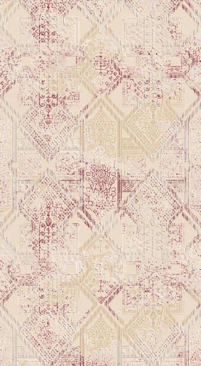 Teppich Kunstteppich Design Gradient Rosa-Beige Kurzflor Wohnzimmer Teppiche