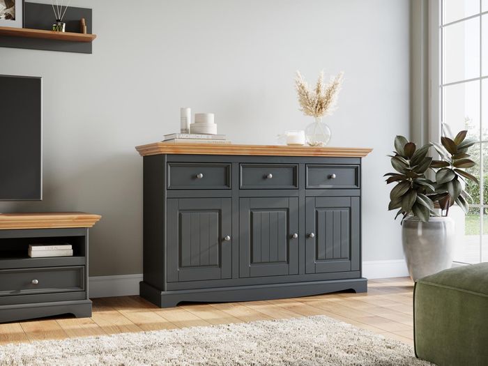 Design Kommode Holz Möbel Schrank Vitrine klassisch Schrank Buffet Bar Anrichte