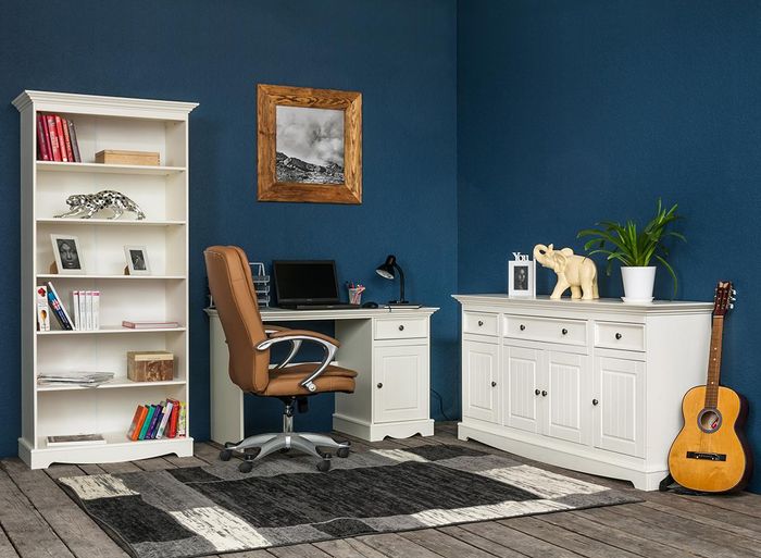 Büro Set Garnitur 3 tlg. Möbel Schreibtisch Tisch Kommode Schrank Regal Komplett