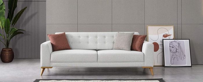 Luxus Sofa 3 - Sitzer Design Möbel Stilvoll Wohnzimmer Dreisitzer Couch