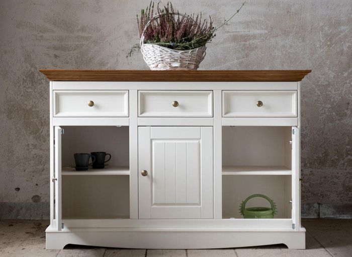 Massive Kommode Schrank Anrichte Sideboard Möbel Kommoden Holz Schränke Landhaus