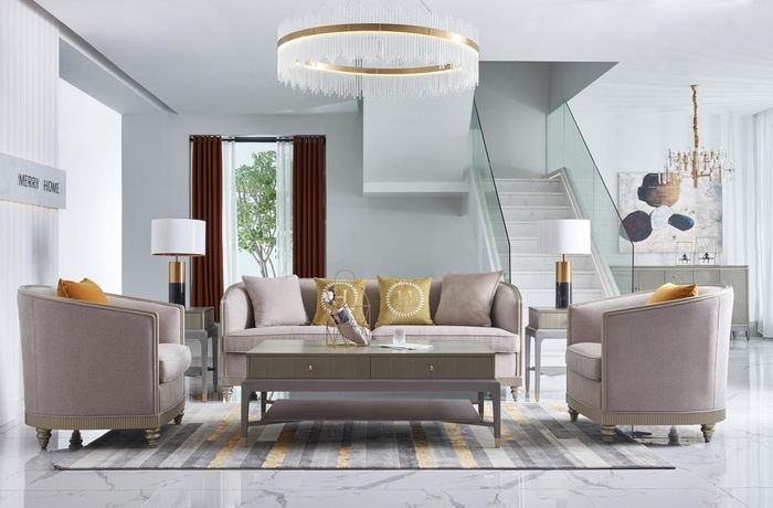 Luxus Möbel Sofagarnitur Wohnzimmer Sofa Couch Polster Set Komplette Gruppe neu