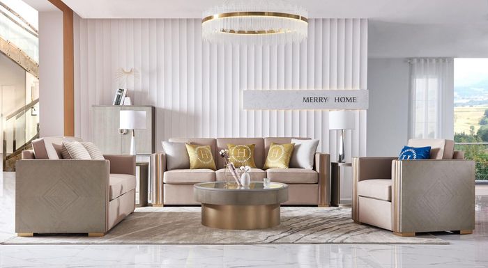 Design Einrichtung Möbel Sofagarnitur 3+2 Sitzer Couch Polster Set Ledersofa Neu