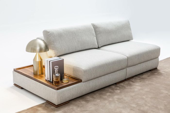 Sofa 2 Sitzer Wohnzimmer Designer Modern Couch Möbel 220cm Bog Sofas Stoff