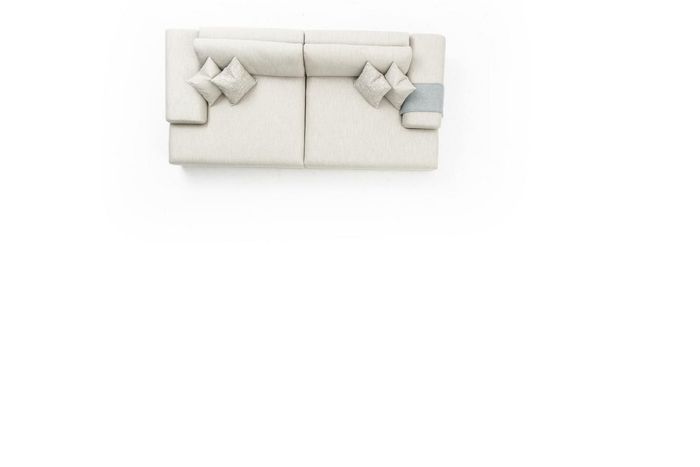 Sofa Couch 3 Sitzer Wohnzimmer Design Big Sofas Couchen 260 cm Grau