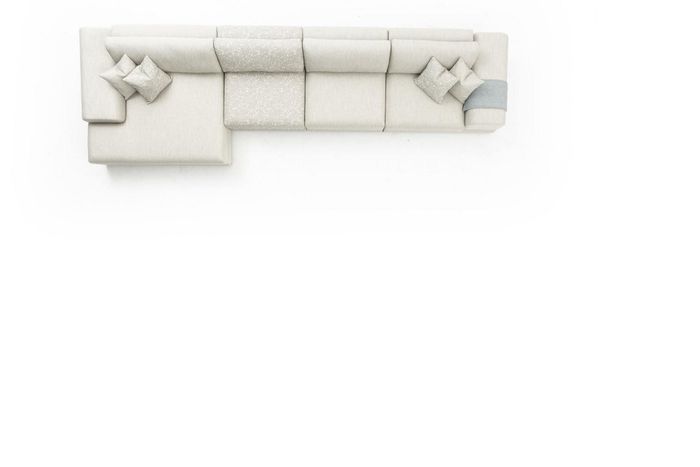Ecksofa Wohnzimmer Möbel Modern Sofa L-Form Luxus Couch Neu Grau