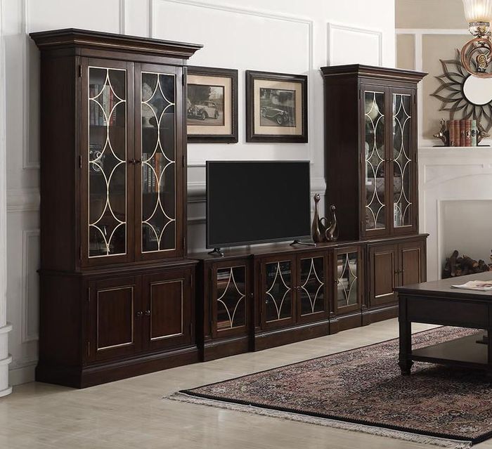 TV-Ständer 2x Vitrine Moderne Wohnwand Wohnzimmer Set Modern 3tlg