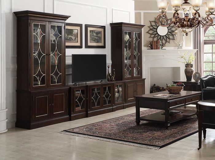 Wohnzimmer Set 2x Vitrine TV Ständer CouchtischSet Wohnmöbel Modern