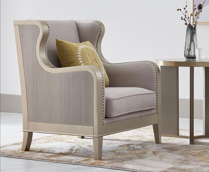 Textil Sessel 1 Sitzer Sofa Polster Sofas Design Luxus Klassische Modern Lehn