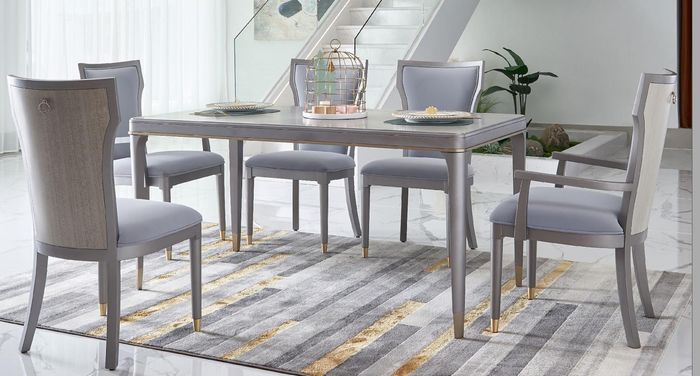 Luxus Design Polster Stuhl Stühle Sitz Büro Office Esszimmer Holz Möbel Stühle