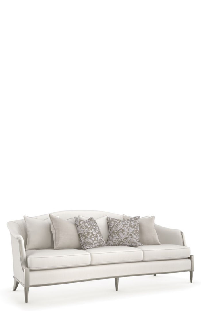 Design Sofa 3 Sitzer Wohnzimmer Stoff Couch Polster Sofas Neu Grau Textil Möbel