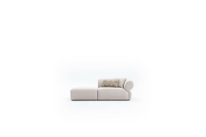 Textil Sofa 3 Sitzer Wohnzimmer Luxus Möbel Design Couch Beige 215cm