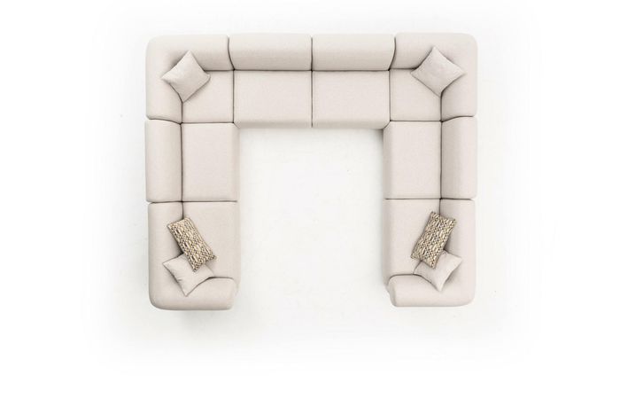 Ecksofa U-Form Wohnzimmer Luxus Stil Modern Design Sofa Couch Wohnlandschaft