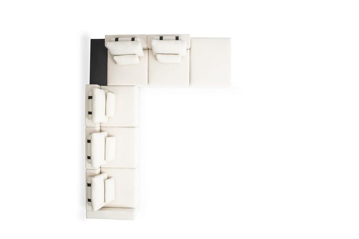 Ecksofa Set L-Form Sofa Couch Design Polstersofa Modulares Sofasystem