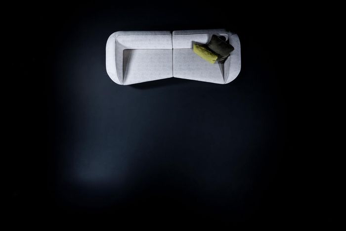 Designer Graues Sitzsofa Polstermöbel Wohnzimmer Modern Viersitzer Neu