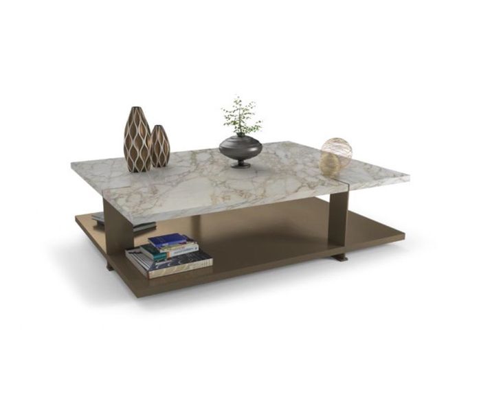 Designer Marmor Rechteckiger Couchtisch Luxus Beistelltische Stilvoll