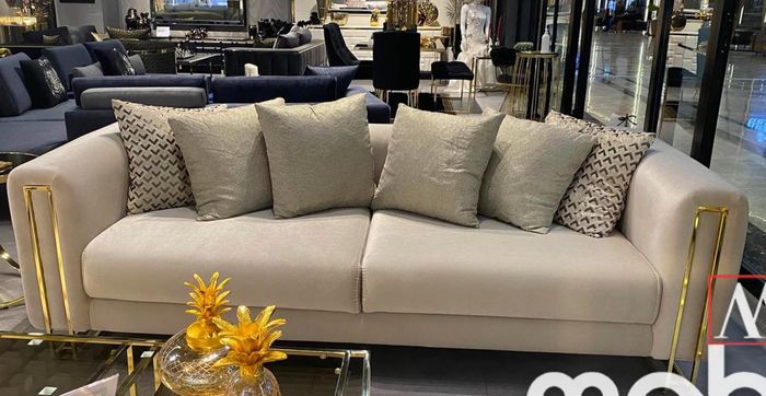 Design Sofa Moderne 3er Sitz Zimmer Möbel Grau Sofas Dreisitzer Couch Polster