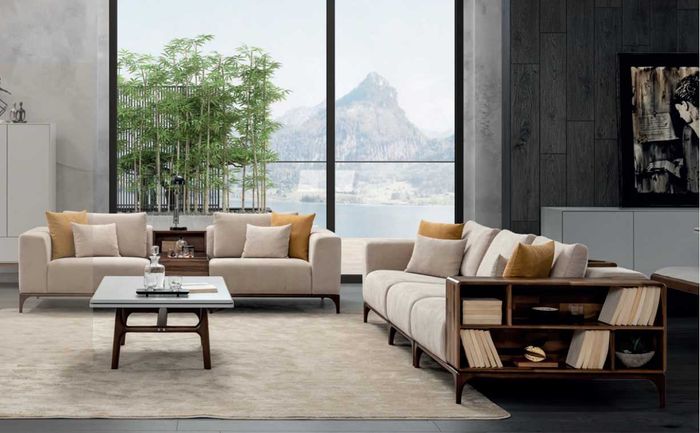 Luxus 4tlg Wohnzimmer Set Sofa 3+2+1 Sitzer mit Couchtisch Modernen Design