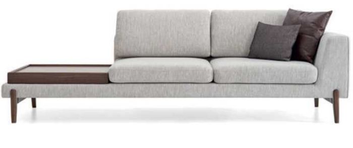 Luxus Wohnzimmer Sofa Modernen Design Holz mit Textil Lounge Club Sofa Big