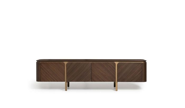 Sideboard RTV Lowboard TV Ständer Tisch Holz Braun Wohnwand Modern
