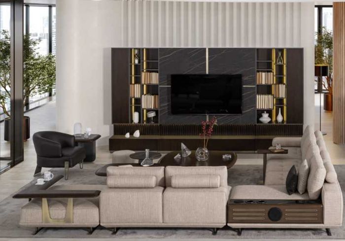 Wohnlandschaft L-Form Ecksofa Couch Design Polster Garnitur Sofa Ecke Neu