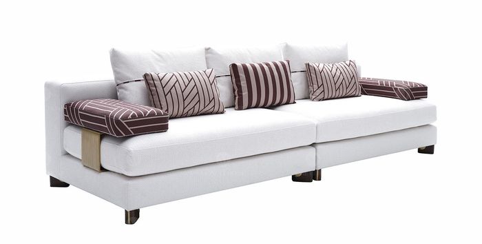 Dreisitzer Stoffsofa Sofa 4 Sitzer Polstersofa Weiß Sofas Modern