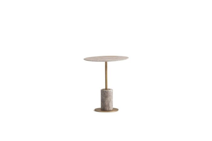 Kaffeetisch Beistelltisch Couchtisch Holz Sofatisch Rund Tisch Grau
