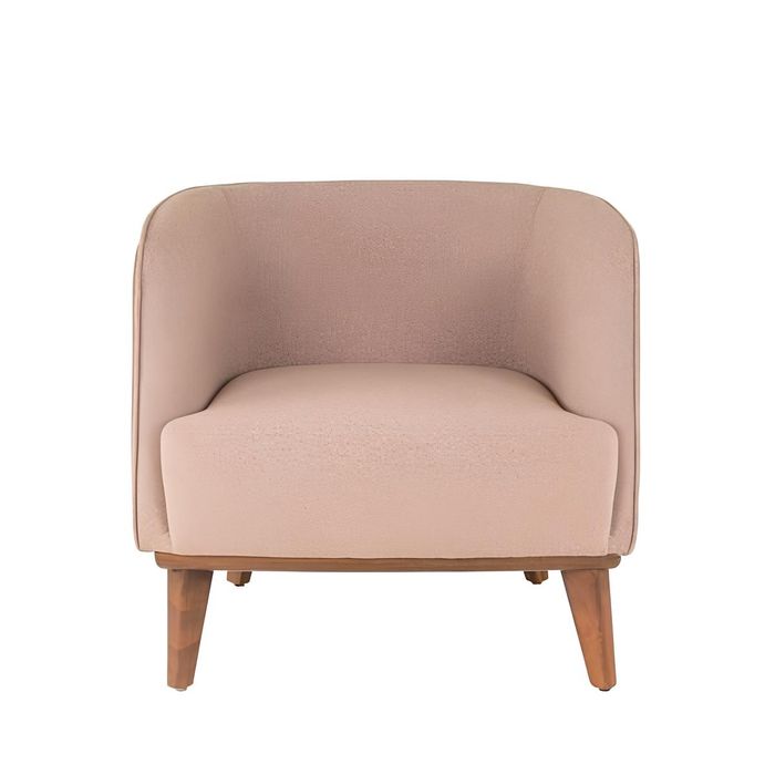 Beiger Sessel Polster Wohnzimmer Einsitzer Designer Lounge Relaxsessel