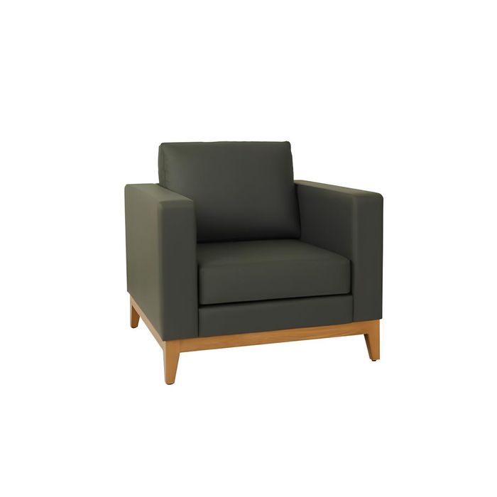 Dunkelgrüner Einsitzer Designer Sessel Relax 1-Sitzer Büro Relaxsesel