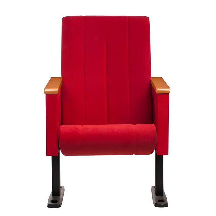 Designer Roter Luxus Stuhl 1-Sitzer Moderner Lehnstuhl Textil Holzmöbel