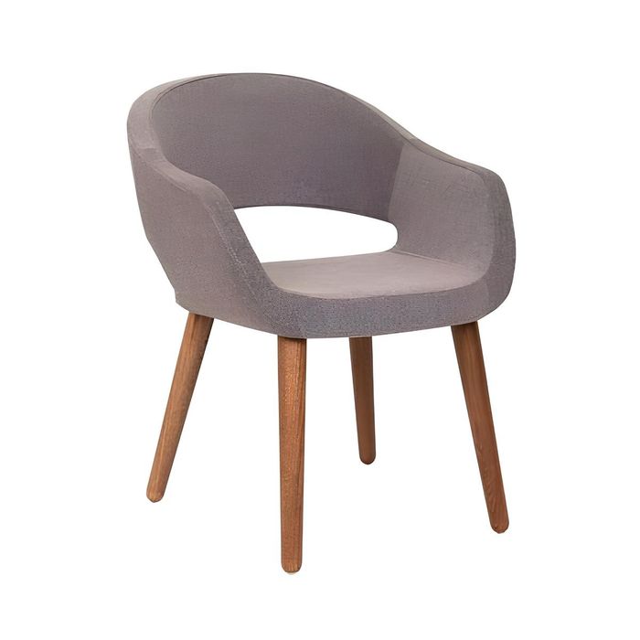 Grauer Esszimmerstuhl Wohnzimmer Stuhl Armlehnen Stühle Designer Holz