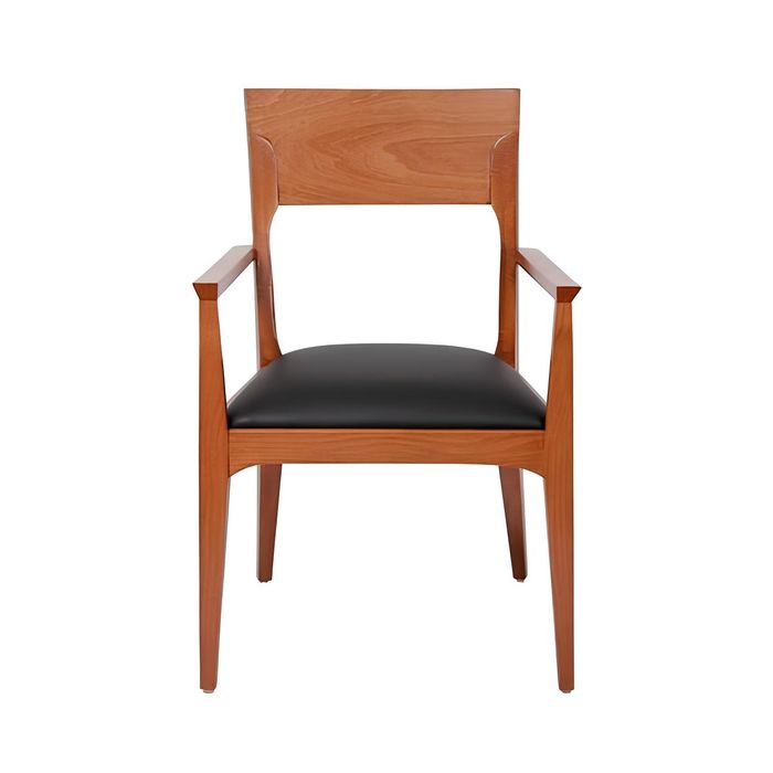 Brauner Holzstuhl Designer Einsitzer Esszimmerstuhl Luxus 1-Sitzer Möbel