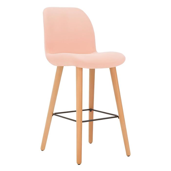 Modern Rosa Stuhl Designer Barhocker Holz stilvoll Luxus Möbel Hocker neu