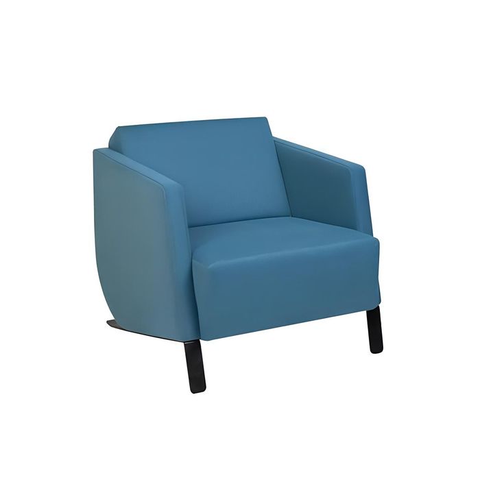 Luxuriöser Blauer Sessel Designer Wohnzimmer Einsintzer Komfortsessel