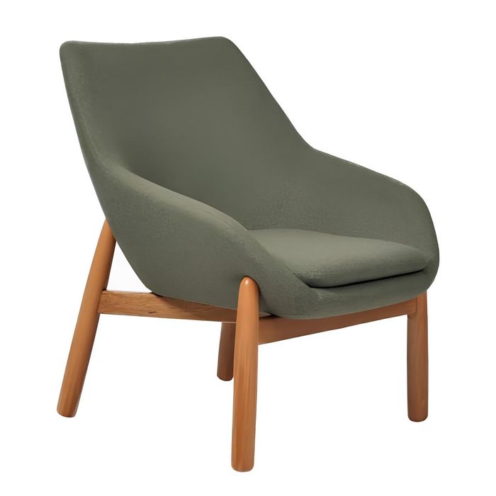 Grüner Esszimmerstuhl Wohnzimmer Stühle Designer Einsitzer Holzfüße