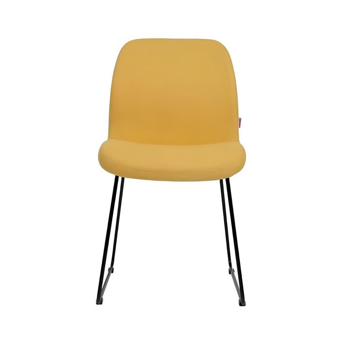 Stühle Gelb Luxus Design Polster Stuhl Büro Möbel Neu Esszimmer Textil Möbel