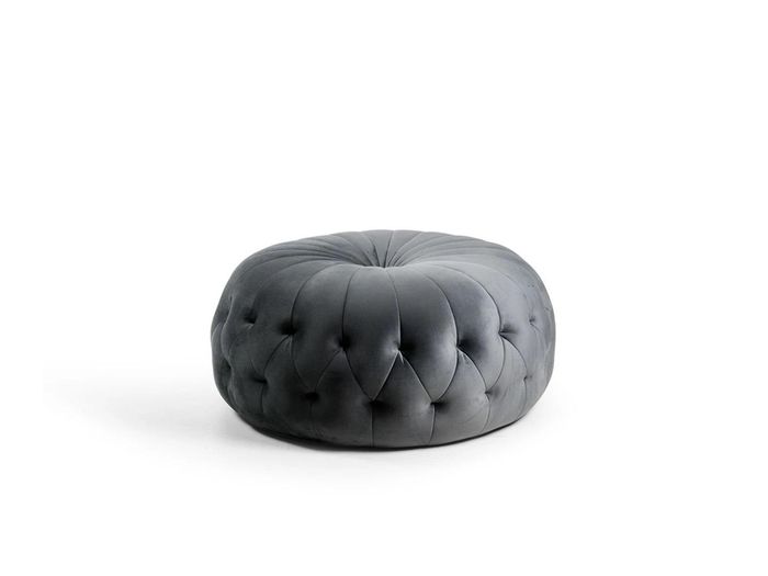Holz Hocker in Natur mit Textilbezug modern und robust