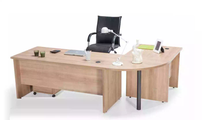 Eckschreibtisch Tisch Kommode Buche Kommode Büro Möbel Einrichtung 2tlg.