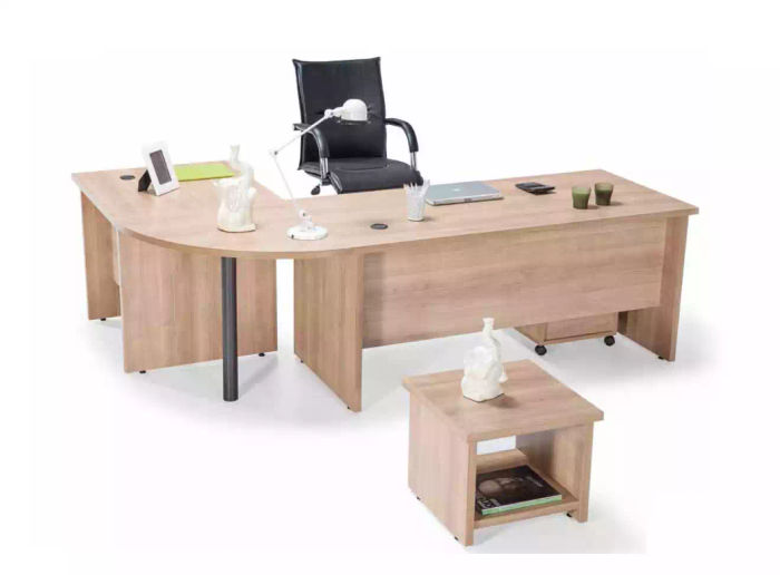 Eckschreibtisch Tisch Möbel Kommode Büro Einrichtung Praxis Kanzlei Möbel 3tlg