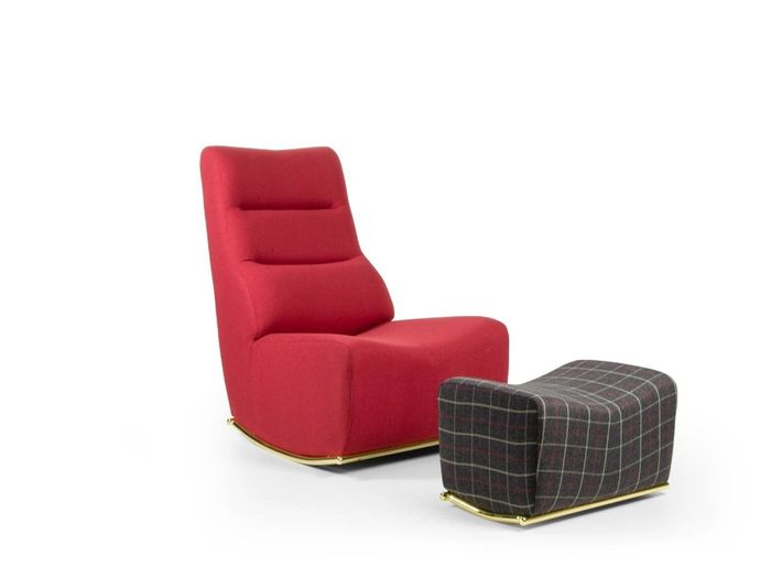 Wohnzimmer Set 2tlg Sessel mit Hocker Sitzmöbel Modern Einrichtung