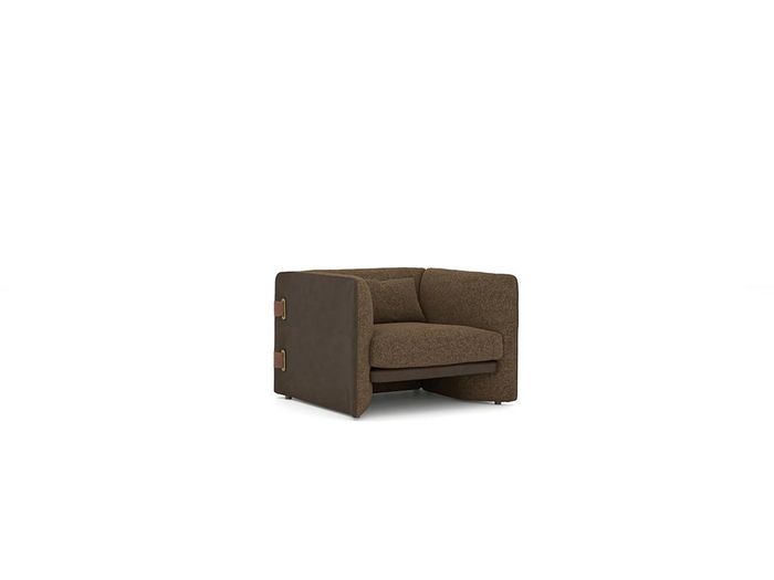 Braun Sessel Wohnzimmer Einrichtung Luxus Textil Polstermöbel Modern Design
