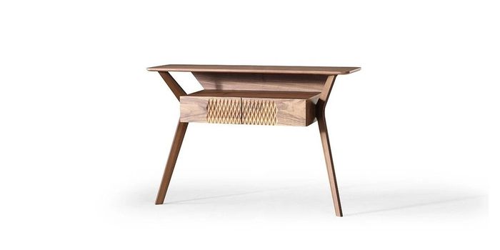 Wohnzimmer Luxus Konsolentisch Braun Holz Tisch Modern Design Konsole