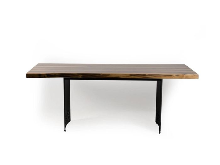 Luxus Tisch Braun Edelstahl Design Esstische Holz Modern Esstisch Neu