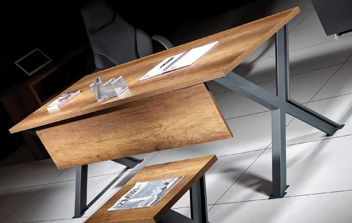 Schreibtisch Holztisch MetallBeine X-Tischbeine Bürotisch Arbeitstisch